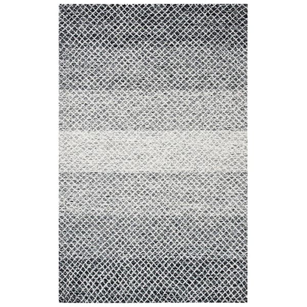 Safavieh 5 x 5 ft. Micro-Loop Contemporary Round Rug, Black & Ivory MLP353Z-5R - main